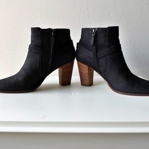 Cole Haan Signature Black Pebbled Suede Ankle Boot